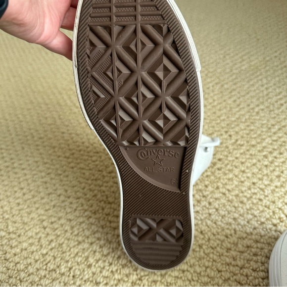 Converse Chuck Taylor Lift Platform High Top Sneakers All White - Picture 9 of 11